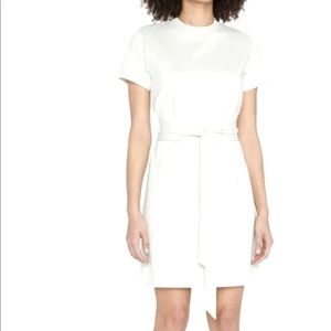 NWT XS Vince off white tee shirt dress with tie waist